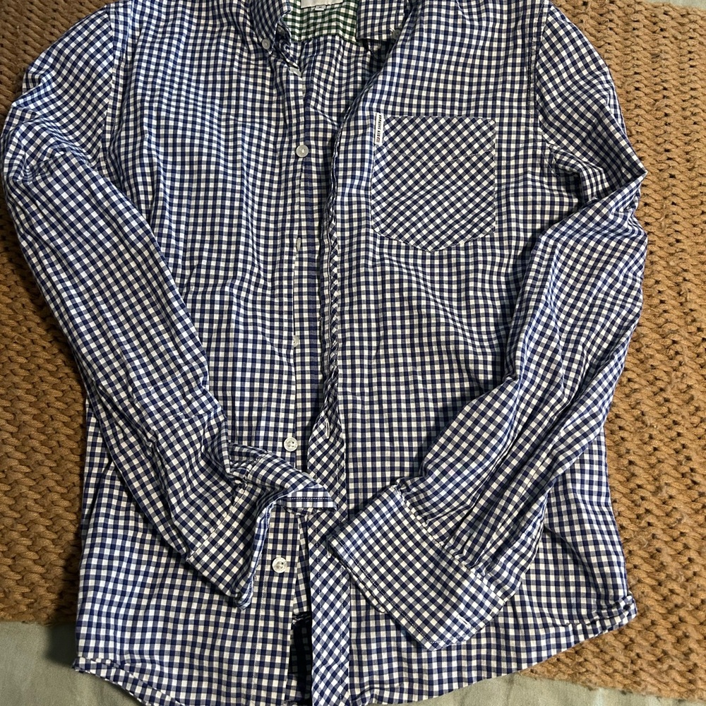 Ben Sherman Blue and White Checkered Shirt